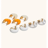 Acrylic Round Tube Hoop Earrings