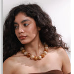 Chunky Resin Round Bead Necklace – Waterproof 18K Gold Plated Necklace | Ezra Gems