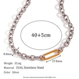 Punk Paperclip O-Chain Necklace – Waterproof 18K Gold Plated Necklace | Ezra Gems