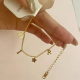 Letter Star Pendant Bracelet