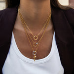 Circle Cross Pendant Necklace – Waterproof 18K Gold Plated Necklace | Ezra Gems