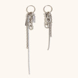 Zircon Chain Tassel Earrings – Waterproof 18K Gold Plated Earrings | Ezra Gems