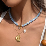 Candy Stone Beaded Zircon Pendant Necklace – Waterproof 18K Gold Plated Necklace | Ezra Gems
