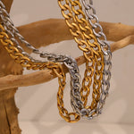 Minimalist Cuban Polished Chain Necklace – Waterproof 18K Gold Plated Necklace | Ezra Gems