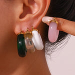 Acrylic Round Tube Hoop Earrings – Lightweight Hypoallergenic Earrings | Ezra Gems