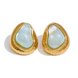Candy Color Resin Heart Stud Earrings