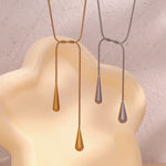 Waterdrop Pendant Chain Necklace – Waterproof 18K Gold Plated Necklace | Ezra Gems