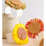 Sunflower Resin Cuff Bangle Bracelet – Waterproof 18K Gold Plated Bracelet | Ezra Gems