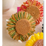 Sunflower Resin Cuff Bangle Bracelet – Waterproof 18K Gold Plated Bracelet | Ezra Gems
