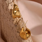 Geometric Trapezoid Creole Hoop Earrings – Waterproof 18K Gold Plated Earrings | Ezra Gems
