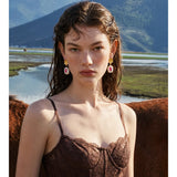 Summer Resin Flower Drop Earrings