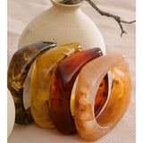 Thick Resin Cuff Bangle Bracelet
