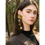 Flower Tassel Drop Earrings