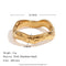 Wave Pattern Plain Band Ring – Waterproof 18K Gold Plated Ring | Ezra Gems