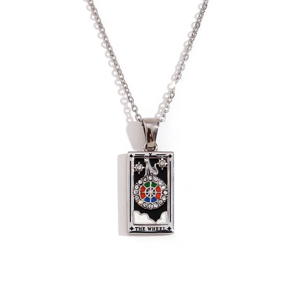 Tarot Card Pendant Necklace – Waterproof 18K Gold Plated Necklace | Ezra Gems