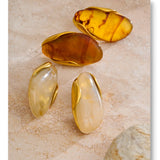 Resin Geometric Stud Earrings