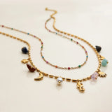 Seahorse Layered Ocean Necklace – Waterproof 18K Gold Plated Necklace | Ezra Gems