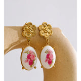 Summer Resin Flower Drop Earrings