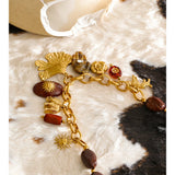 Resin Bead Sun Charm Necklace – Waterproof 18K Gold Plated Necklace | Ezra Gems