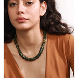 Amber Resin Bead Statement Necklace – Waterproof 18K Gold Plated Necklace | Ezra Gems