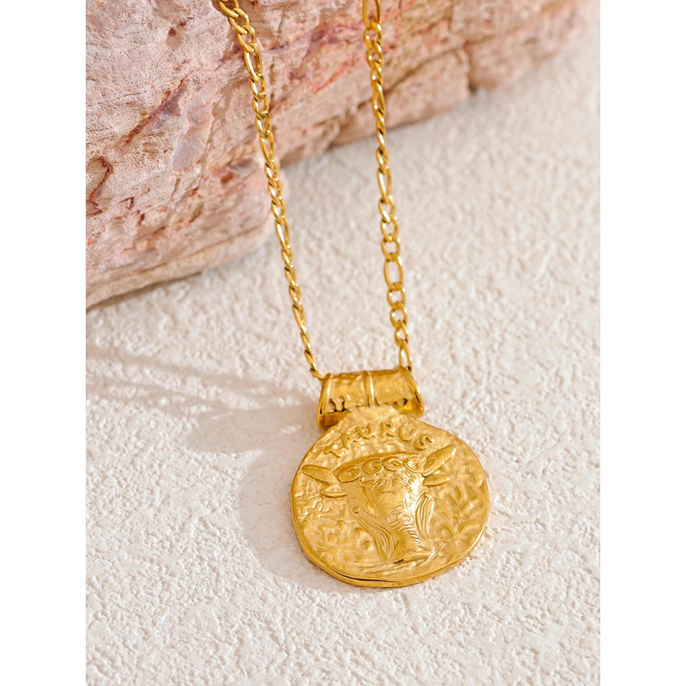 Constellation Pendant Necklace - Gold Plated Zodiac Jewelry