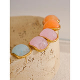 Colorful Resin Square Stud Earrings