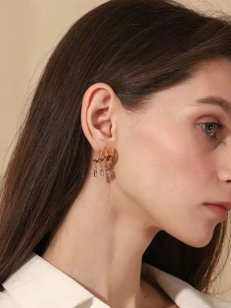 Luxury Tassel Zircon Earrings – Waterproof 18K Gold Plated Earrings | Ezra Gems