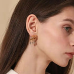 Luxury Tassel Zircon Earrings – Waterproof 18K Gold Plated Earrings | Ezra Gems