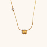 Sparkling Zircon Initial Necklace – Waterproof 18K Gold Plated Necklace | Ezra Gems