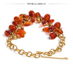 Amber Resin Bead Charm Necklace – Waterproof 18K Gold Plated Necklace | Ezra Gems