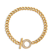 Toggle Clasp Chain Bracelet — waterproof hypoallergenic stainless steel 18K gold-plated jewelry | Ezra Gems