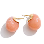 Candy Acrylic Teardrop Stud Earrings – Waterproof 18K Gold Plated Earrings | Ezra Gems