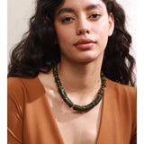 Amber Resin Bead Statement Necklace – Waterproof 18K Gold Plated Necklace | Ezra Gems