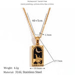 Tarot Card Pendant Necklace – Waterproof 18K Gold Plated Necklace | Ezra Gems