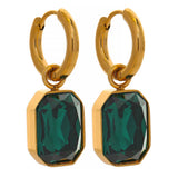 CZ Square Drop Earrings