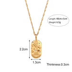 Constellation Square Pendant Necklace – Waterproof 18K Gold Plated Necklace | Ezra Gems