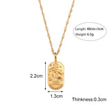 Constellation Square Pendant Necklace – Waterproof 18K Gold Plated Necklace | Ezra Gems