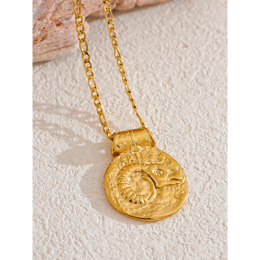 Constellation Pendant Necklace - Gold Plated Zodiac Jewelry