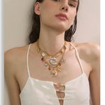 Shell Resin Ocean Charm Pendant Necklace – Waterproof 18K Gold Plated Necklace | Ezra Gems