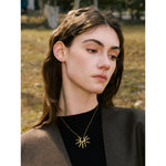 Sun Pendant Necklace – Waterproof 18K Gold Plated Necklace | Ezra Gems