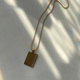 Engraved Affirmation Tag Necklace – Waterproof 18K Gold Plated Necklace | Ezra Gems