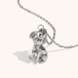 3D Puppy Heart Zircon Necklace – Waterproof 18K Gold Plated Necklace | Ezra Gems