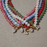 Candy Stone Beaded Zircon Pendant Necklace – Waterproof 18K Gold Plated Necklace | Ezra Gems