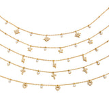 Dainty Crystal Charm Pendant Necklace