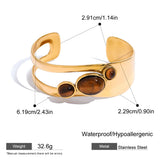 Tiger Eye Stone Hollow Bracelet – Waterproof 18K Gold Plated Bracelet | Ezra Gems