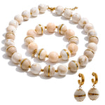 Acrylic Bead Chain Jewelry Set – Waterproof 18K Gold Plated Jewelry Set | Ezra Gems