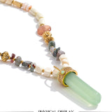 Wood Bead Statement Necklace