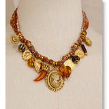 Resin Heart Flower Braided Cord Necklace – Waterproof 18K Gold Plated Necklace | Ezra Gems