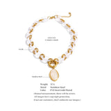 Resin Oval Pendant Chain Necklace – Waterproof 18K Gold Plated Necklace | Ezra Gems
