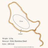 Oval Bead Clavicle Chain Necklace – Waterproof 18K Gold Plated Necklace | Ezra Gems
